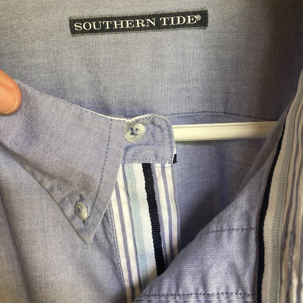 Southern Tide Men's Blue Button Down Shirt, Size XXL - Picture 9 of 9